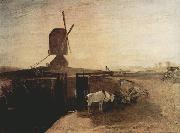 Joseph Mallord William Turner Grand Junction Canal at Southall Mill Windmill and Lock (mk31) Sweden oil painting artist